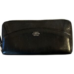 Vince Camuto Black Zip-Around Wallet